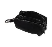 OFFSCH Large Capacity PU Car Key Wallet with Dual Zipper Lock Compact Mini Keychain Bag for Men and Women Spacious Key Holder Pouch Portable Security Case