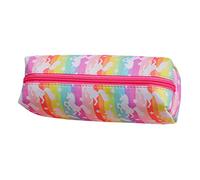 OFFSCH Large Capacity Unicorn Pencil Bag with Cartoon Rainbow Print Portable Stationery Organizer for Students and Artists Zippered Pen Pouch for School and Office Supplies