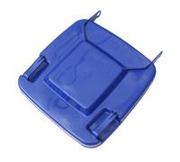 OFFSCH Large Waste Bin Lid Plastic Trash Can Cover 100l Blue Replacement Dustbin Accessory for Outdoor Garden Use