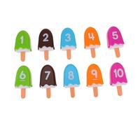 OFFSCH Learning Popsicle for Educational Counting and Math Game with Removable Shells Safe Pretend Ice Cream Playset for Early Development and Cognitive Skill Building