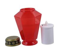 OFFSCH Led Solar Cross Candle Lighted Grave Lamp for Garden Church Cemetery Decor Flameless Led Bulb Outdoor Memorial Tribute Candle