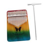 OFFSCH Lid and Girls' Mini Kalimba 17 Keys Butterfly Decor Easy to Play Musical Instrument