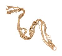 OFFSCH Macrame Ukulele Wall Hanger Brown Handmade Guitar Mount Holder with Secure Support Sturdy Design for Acoustic Electric Ukulele Display and Storage