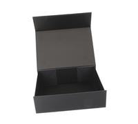OFFSCH Magnetic Box Foldable Cardboard Storage Case Lid 23x17x7cm Small Present Box for Bridesmaid Proposal Groomsmen Packaging Black