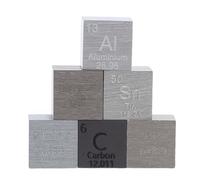 OFFSCH Metal Element Cubes Set - 7 Metal Density Cubes Including Tin, Titanium, Aluminum, Carbon, Zinc, Nickel - Stem Science Education Kit for Chemistry Students and Homeschool Learning