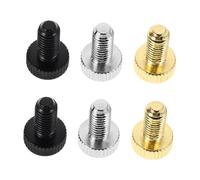 OFFSCH Metal Guitar Bridge Screws 6pcs M5 x 13mm Silver Black for Guitarists