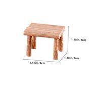 OFFSCH Micro Garden Ornament Miniature Resin Table and Chair Set for Desktop Decoration Rustic Style Micro Landscaping Furniture and Smooth Surface Craft for Fairy Gardens and Dollhouses