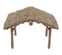 OFFSCH Micro Landscape Ornaments Farm Scene Decoration Miniature Thatched Cottage House Model Assembled Architecture Model for Sand Table