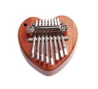 OFFSCH Mini 8-note Home Kalimba Thumb Piano for Beginners, Wooden Finger Piano with Iron Keys, Portable round Design, Easy to Carry Musical Instrument for Relaxation and Fun