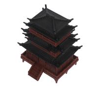 OFFSCH Mini Chinese Ancient Building Model Pavilion Made of Plastic with Traditional Architecture Style, Portable Versatile Decoration for Home and Micro Landscape Projects, Zen Garden