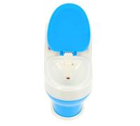 OFFSCH Mini Closestool Plaything, Educational Blue and White Miniature Toilet, Creative Dollhouse Furniture for Boys and Role Play Random Color