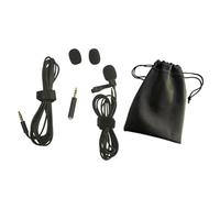 OFFSCH Mini Condenser Lapel Microphone Clip Set Hands-free Wire 3.5mm Audio Ideal for Recording Lectures