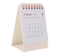 OFFSCH Mini Desk Calendar with Sturdy Stand Decorative Monthly Spiral Tabletop Calendar for Office Home School Planning and Daily Scheduling Pink Compact Organizer