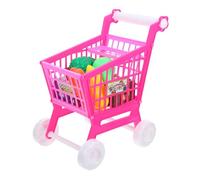 OFFSCH Mini Simulation Shopping Cart for Material Vivid Supermarket Trolley for Pretend Play Storage for Dolls Educational Role Play Gift for Boys