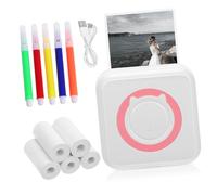 OFFSCH Mini Thermal Printer Portable Label Maker Wireless Sticker Printer Abs Material No Ink Needed for Home Office