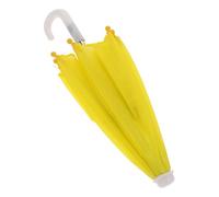 OFFSCH Miniature Doll Umbrella for Pretend Play Small Lightweight Parasol Accessory in Chic Yellow Realistic Model for Dollhouse Decoration and Dress Up Games