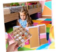 OFFSCH Miniature Dollhouse Bookshelf Cabinet Mini Furniture Model in Density Board Plain Design for Custom Painting Doll House Accessory for Creative Home Decor and Scenery Display