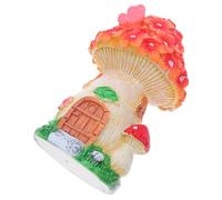 OFFSCH Miniature Fairy Mushroom House Garden Sculpture Resin Mushroom Home Decor for Outdoor Patios Terraces Childrens Play Areas Whimsical Garden Ornament Promotes Wildlife Ecosystem