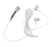 OFFSCH Miniature Mic Portable Tiny Microphone for Voice Recording, Silver Plastic Design for Interviewing and Household Entertainment with Family and Friends