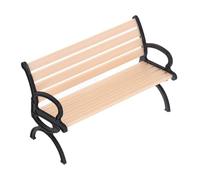 OFFSCH Miniature Park Bench Model with Vivid Texture and Handmade Details Brown-red Mini Furniture Decor for Dollhouse Fairy Garden and Mini House Accessories Compact for Creative Micro