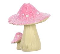 OFFSCH Miniature Scale Mini Mushroom Figures for Dollhouse and Fairy Garden Decor Detailed Tiny Resin Statues for Bjd Dolls Micro Landscape Accessories and Terrarium Crafts