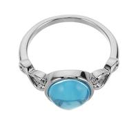 OFFSCH Minimalist Moonstone Mood Ring and Comfortable Fit for Women with Polished Finish Copper and Glass Band Ring in US Size 6, for Weddings and Engagements
