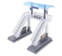 OFFSCH Model Railway Footbridge - Diy Pedestrian Overhead Bridge For Sand Table Decor Mini Architecture Construction Toy - Scenic Railroad Prop For Railway Layout