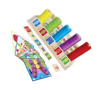 OFFSCH Montessori Wooden Math Puzzle Educational for Fine Motor Skill Building Blocks Color and Shape Cognition Arithmetic Game Safe Polished for Interaction