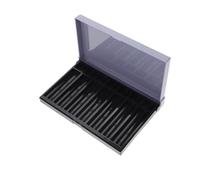 OFFSCH Multi-Function Coin Organizer Box with Sorting for Efficient Counting and Storage Gray Desktop Coin Holder for Retail Hospitality and Cash Handling Businesses