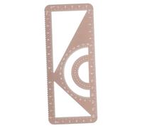 OFFSCH Multipurpose Aluminum Alloy Geometry Ruler with Metal Scale Numbers School Drawing Accessory Protractor and Measuring Tool for Artists Architects Engineers and Students Portable