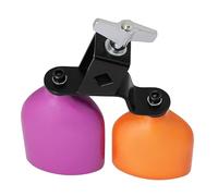 OFFSCH Muyu Bangzi Musical Instrument Accessory High Low Tone Block Drum Percussion Instrument for Drum Set Made of Purple and Orange Combination for Music Education and Practice Sessions