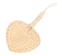 OFFSCH Natural Palm Leaf Hand Fan, Handwoven Performance Fan | Beige Rustic Boho Style, Built-in Handle, Cooling Breeze, Table Centerpiece Styling and Wall Decor