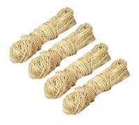OFFSCH Natural Raffia Bundle Ribbon Creative Eco-Friendly Raffia Ribbon Material 4pcs for DIY Crafting and Album Decoration for Wrapping and Weaving Projects