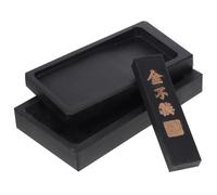 OFFSCH Natural Stone Chinese Inkstone and Ink Stick Set Grinding Calligraphy Ink Block for Chinese Year Couplets Traditional Calligraphy and Painting Supplies for Students and
