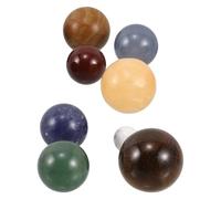 OFFSCH Natural Stone Solar System Planet Figurines Set Educational Space Decor for Office Desk Decoration with Detailed Gemstone Planets Inspiring Curiosity and Scientific Exploration