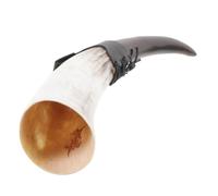 OFFSCH Ox Horn Mug Large Capacity Handmade Drinking Horn Cup Decorative Vintage Style for Wine Beer Mead Cosplay Photo Props Easy to Carry Practical Rustic Barware