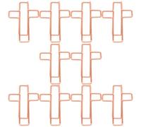 OFFSCH Paper Clips and Convenient Sorting Cross Shaped Metal 10pcs Creative with Longer Service Life Compact and Colourful Document Clips for Office and Party Decoration Supplies