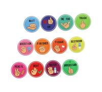 OFFSCH Pastel Hand Signal Posters for Kindergarten and Elementary School Visual Nonverbal Communication Cues for Classroom Management Language Development and Disruption Reduction