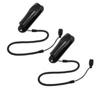 OFFSCH Pen Holder Lanyard with Antiloss Elastic Design 2pcs Black Plastic and Silicone Pen Necklace for Reception and Office Use