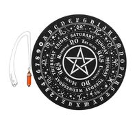 OFFSCH Pentagram Rubber Pendulum Board Lightweight Divination Message Mat for Home Table Decoration Portable Spiritual Tool for Decision Making and Party Games