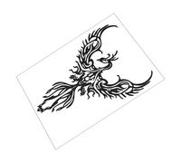 OFFSCH Phoenix Shaped Iron Wall Ornament Hanging Decoration for Home Decor Accessories, Delicate Black Iron Craft with Simple Structure, Year-round Decor Suitable for Housewarming