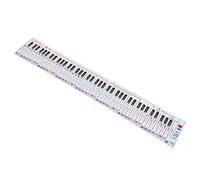 OFFSCH Piano Practice Cards Key Keyboard Piano Learning Aid Finger Simulation Paper Portable Guide Chart for Beginners