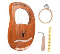 OFFSCH Portable 16 String Lyre Harp Wooden Harp Orchestra Musical Instrument for Boys and Girls and Music Lovers