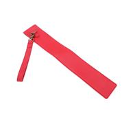 OFFSCH Portable Pu Leather Drumstick Storage Bag Hanging Holder for Drummers, Red Drumstick Carrying Case with Dual Compartment, Percussion Stick Organizer for Live Performances and Practice