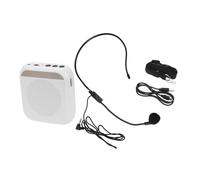 OFFSCH Portable Speech Amplifier with Headset, White Mini Tour Guide Loudspeaker for Teachers and Street Vendors, Convenient Usb Rechargeable Voice Amplifier