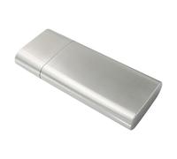 OFFSCH Portable Stainless Steel Cigar Case for Maintaining the Wetness of Cigars Small Silver Box Travel Case Suitable for Dads and Bosses