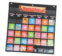 OFFSCH Portable Wall Hanging Calendar for Preschool Classroom Educational Cards with Months Weeks and Dates Easy to Hang Brightly Colored Learning Tool for Teaching Days and Months