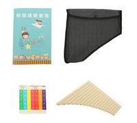 OFFSCH Professional 18-note Pan Flute in c Key Portable Wooden Panpipe Musical Instrument for Beginners Music Education and Performance