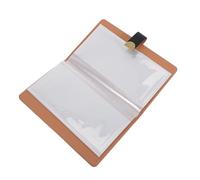 OFFSCH Pu Leather Lockable Check Binder with Combination Password Lock, 48 Check Slots and 24 Card Holders, Business Bill Organizer Folder for Office and Personal Finance in Black