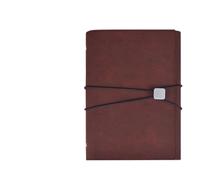OFFSCH Pu Leather Notebook Business Style with Strap and Pen Holder A5 3-fold Notepad Featuring Slots and Pocket to Store Small Items Unique Red Diary for Doodling and Drawing